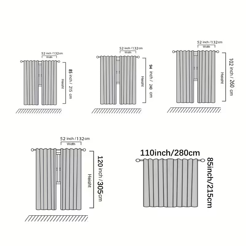 Two-piece set, luxurious and modern breathable outdoor curtains