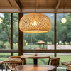 Handwoven Fiber Ceiling Light Fixture