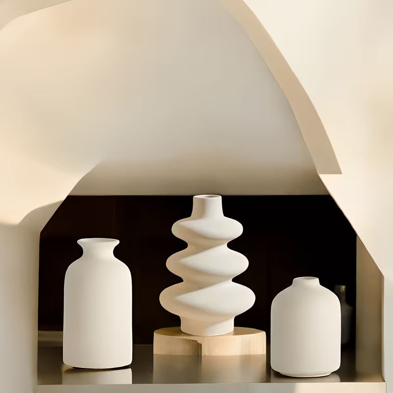 3-piece ceramic vase set